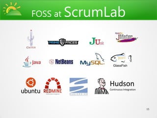FOSS at ScrumLab




               GlassFish




             Hudson
             Continuous Integration




                                      15
 
