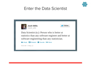 Enter the Data Scientist
 