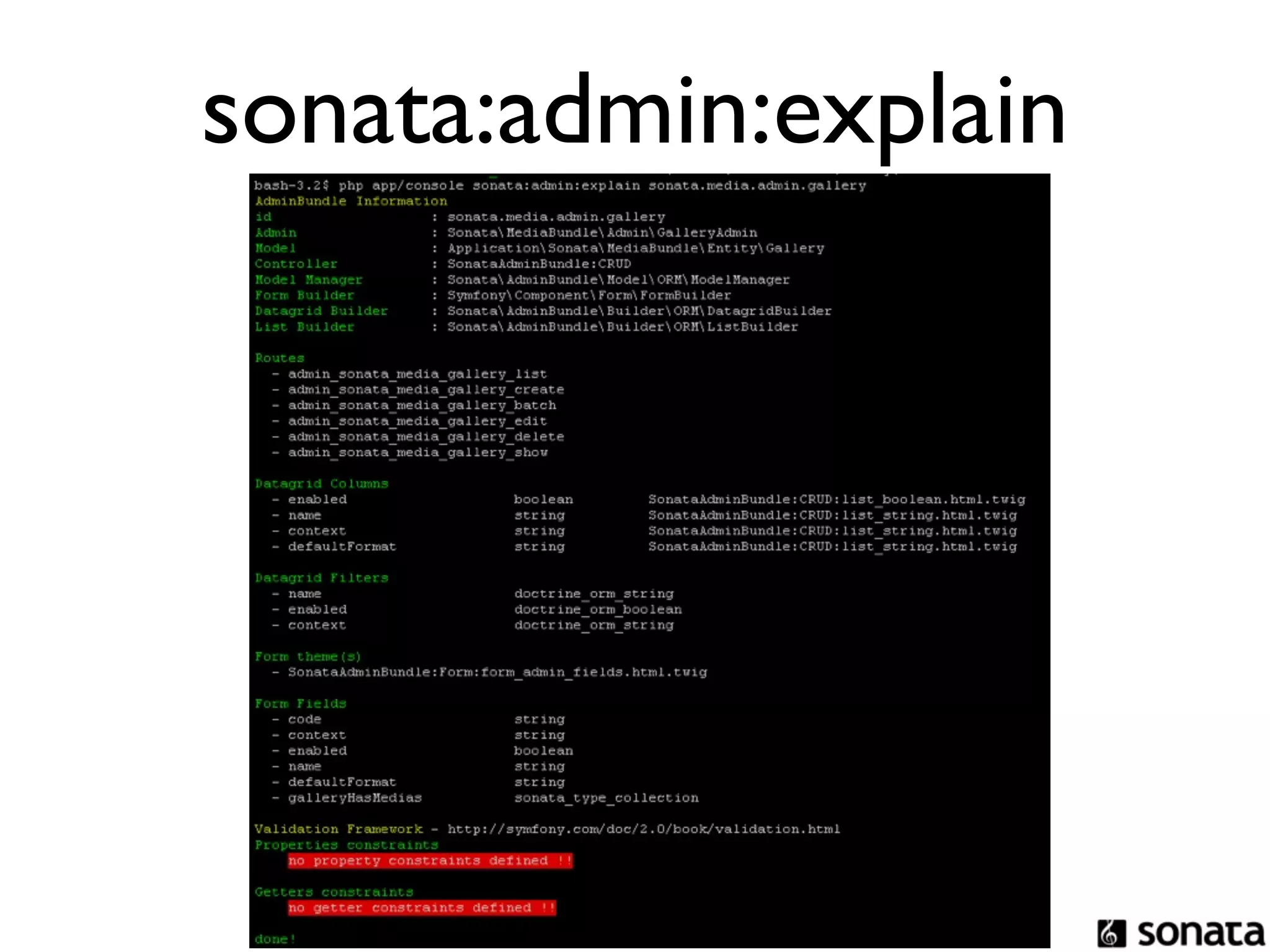 sonata:admin:explain
 