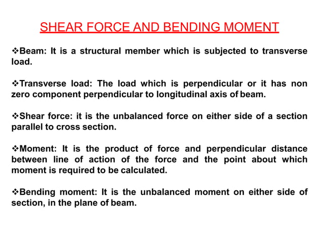 Shear Force and Bending moment Diagram | PPTX | Physics | Science