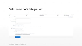 Salesforce.com Integration
SFDC User Group – 16 June 2016
 