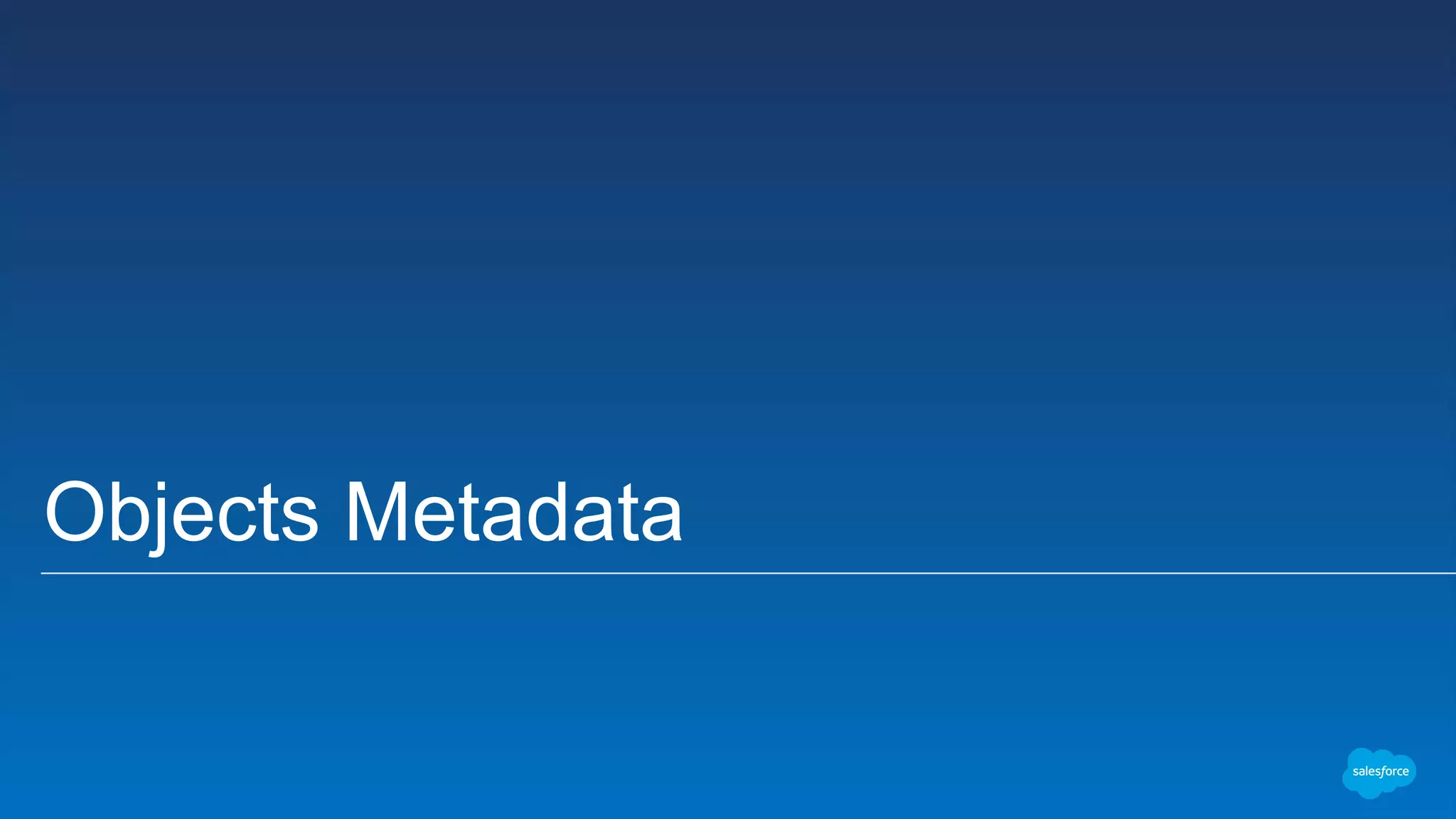 Objects Metadata
 