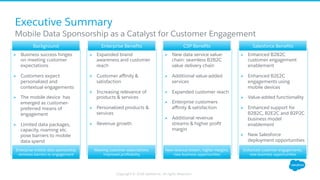 Executive Summary
Ø  Expanded brand
awareness and customer
reach
Ø  Customer aﬃnity &
satisfaction
Ø  Increasing releva...