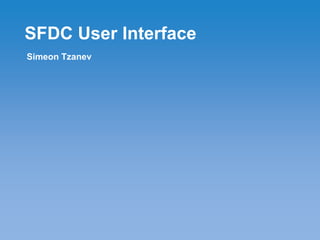 SFDC User Interface
Simeon Tzanev
 