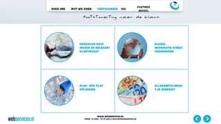 www.webservices.nl
Phone: +31 (0)23 – 55 39 003| e-mail:info@webservices.nl
Over ons Wat we doen Toepassingen ROI
Partner
Model
Gemakvan data
invoer en relevant
klantinzicht
Global
informatie direct
voorhanden
Alleenbetalenwa
t je gebruikt
Plug- and play
oplossing
 
