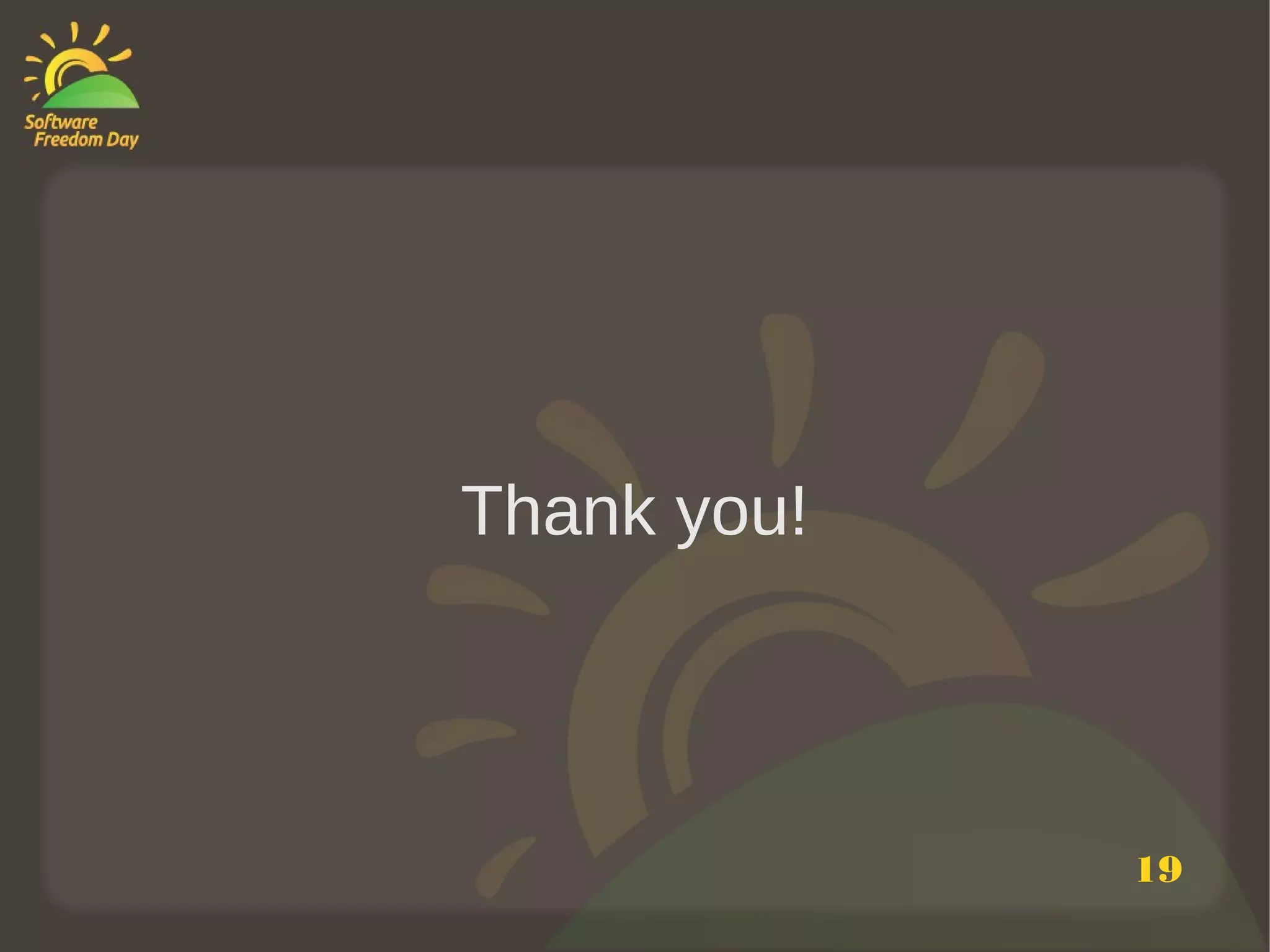 Thank you!



             19
 