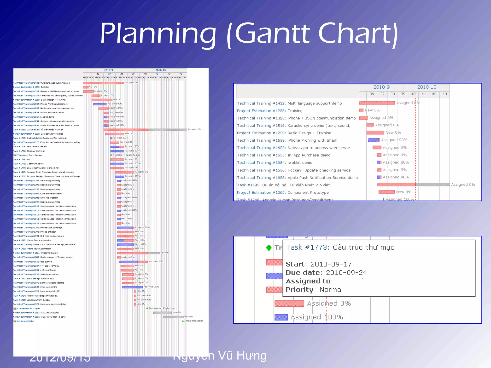 Planning (Gantt Chart)




2012/09/15        Nguyễn Vũ Hưng
 