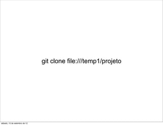 git clone file:///temp1/projeto




sábado, 15 de setembro de 12
 