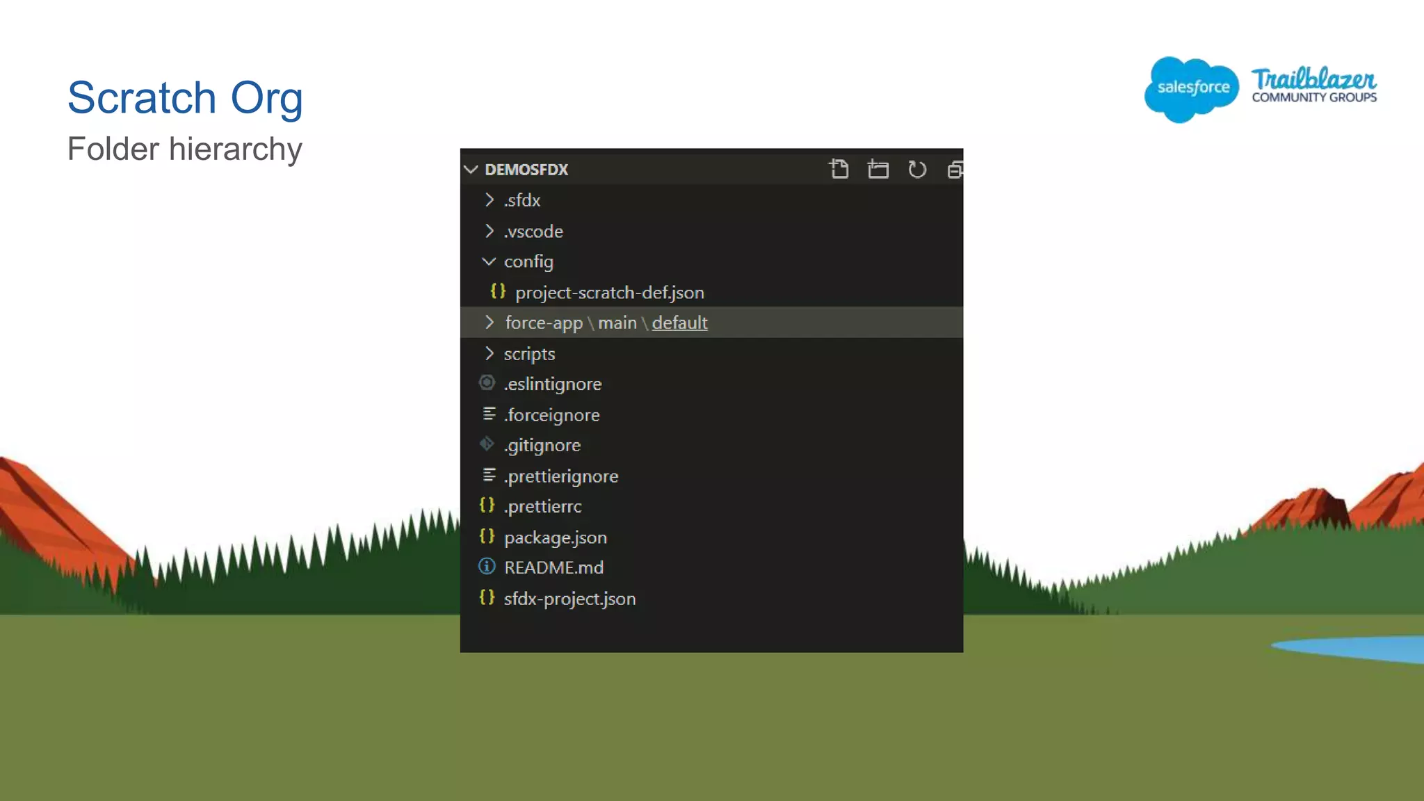 Scratch Org
Folder hierarchy
 