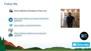 Follow Me
Senior Salesforce Developer at Hear.com
https://www.linkedin.com/in/arpit-vashishtha-
35864655/
https://twitter....