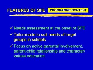 Plan SFE activities in consultation with the PTA/ PSG and the school
