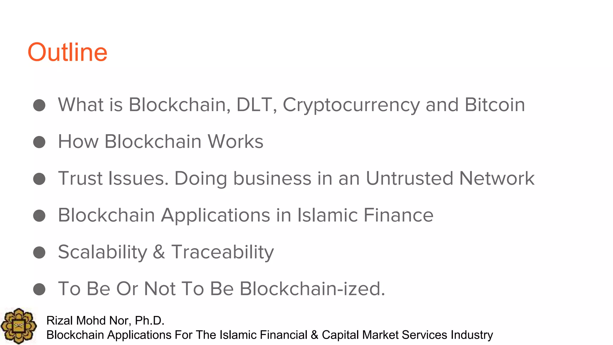 Blockchain and Applications in Islamic Finance | PPTX
