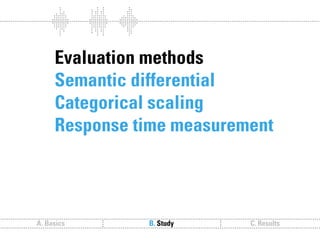 Sound follows function // Sound communication and the relevance of timbre.