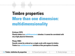 Sound follows function // Sound communication and the relevance of timbre.