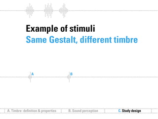 Sound follows function // Sound communication and the relevance of timbre.