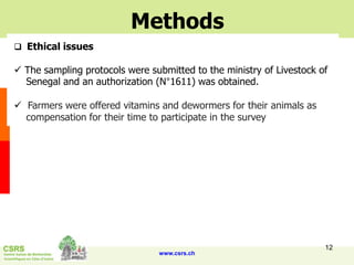 Rapid integrated assessment of nutrition and health risks associated with the small ruminants value chain in Senegal