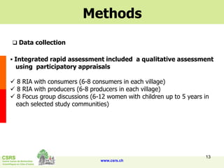 Rapid integrated assessment of nutrition and health risks associated with the small ruminants value chain in Senegal