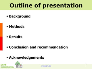 Rapid integrated assessment of nutrition and health risks associated with the small ruminants value chain in Senegal