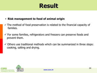Rapid integrated assessment of nutrition and health risks associated with the small ruminants value chain in Senegal