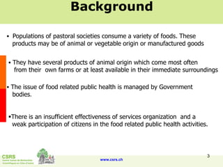 Rapid integrated assessment of nutrition and health risks associated with the small ruminants value chain in Senegal