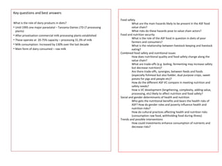 Safe Food, Fair Food, Tanzania: Rapid assessment report 2014
