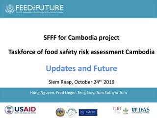 Cross cutting activities: Gender, capacity building and taskforce