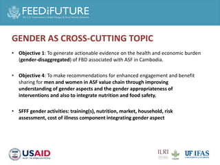 Cross cutting activities: Gender, capacity building and taskforce