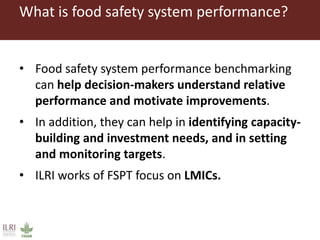 Food safety performance tool validation consultation