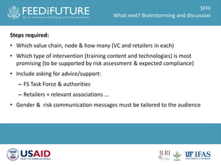 Food safety intervention session