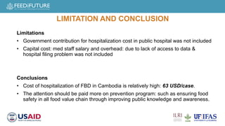 Cost of hospitalization for foodborne diseases