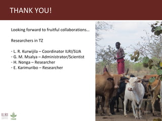 Sokoine University of Agriculture progress on safe food fair food and cow killer projects