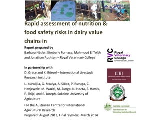 Sokoine University of Agriculture progress on safe food fair food and cow killer projects