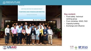 Safe Food, Fair Food for Cambodia cross-cutting activities: Gender, capacity building and task force