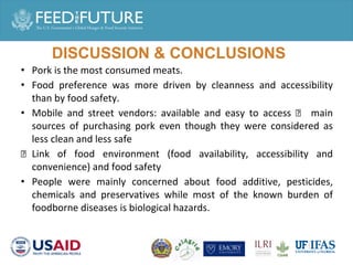 Pork and animal source food consumption and food safety risk perception in Phnom Penh, Cambodia