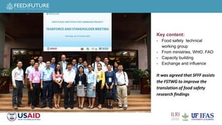 Safe Food, Fair Food for Cambodia task force: Research to policy and practice