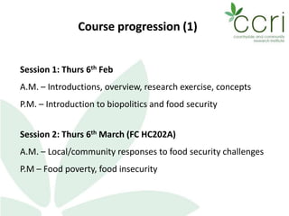 Sustainable Food & Food Security | PPTX