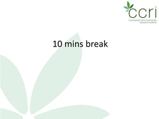 10 mins break
 