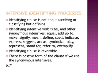 Transitivitychapter 3Existensial and Relational ProcessGerot and Wignell p.67