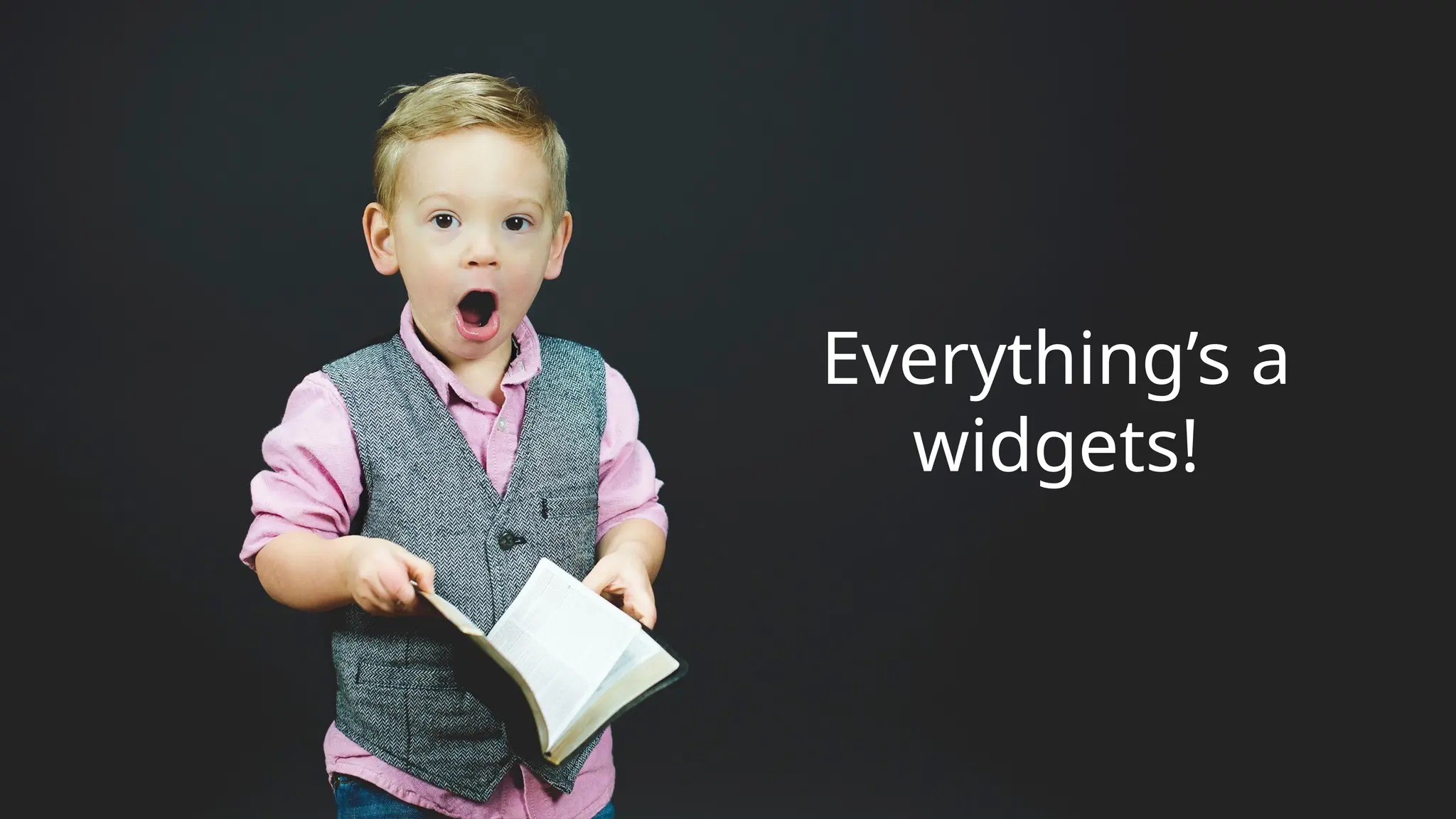 Everything’s a
widgets!
 