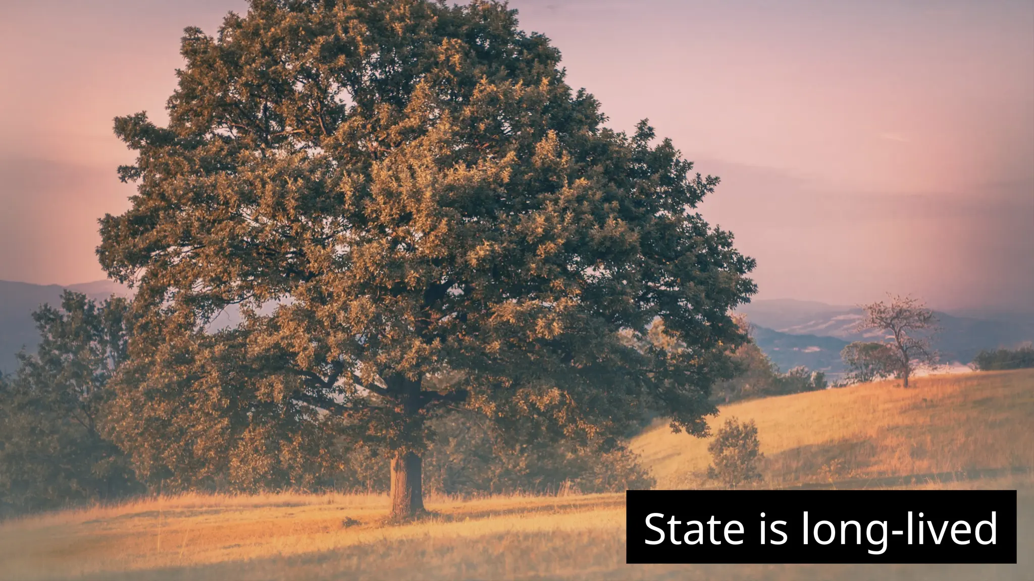 State is long-lived
 
