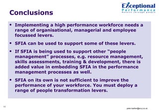 SFIA & High Performance Workforce