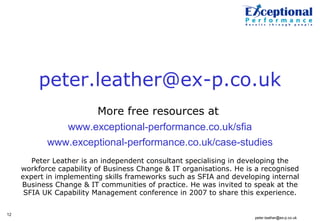 SFIA & High Performance Workforce