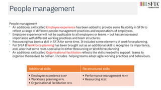 People management
People management
• An additional skill called Employee experience has been added to provide some flexib...