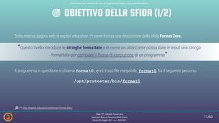 Sfida CTF: Protostar Format Zero | PDF