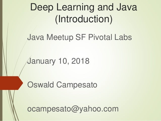 deep learning for java