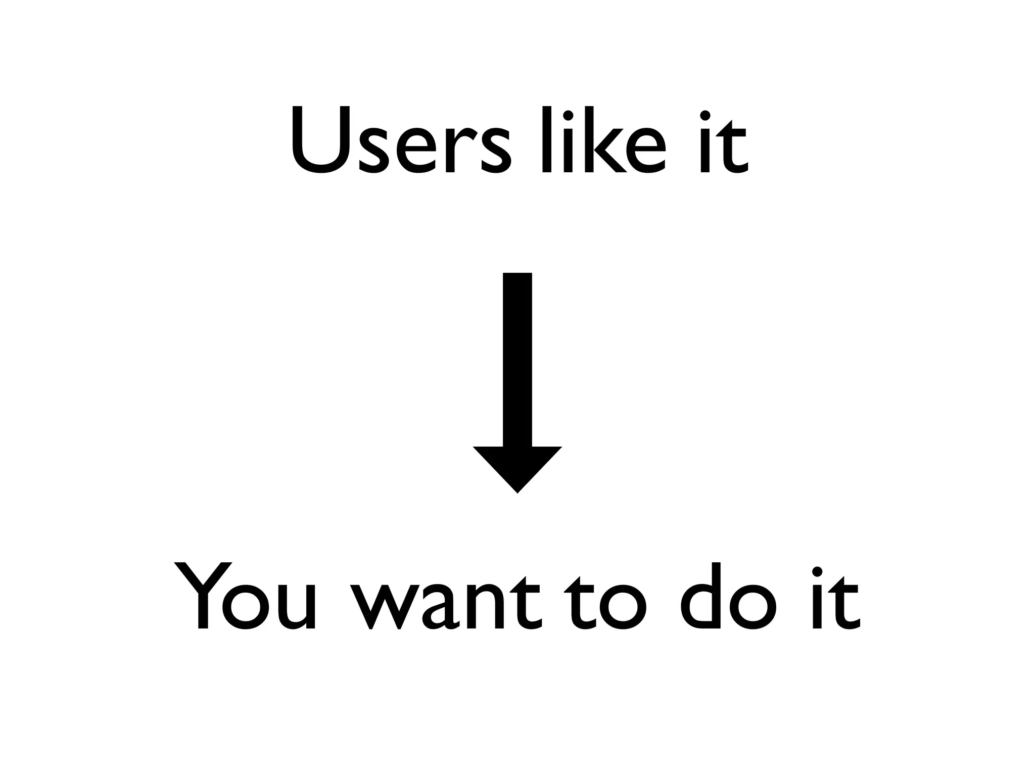 Users like it



You want to do it
 