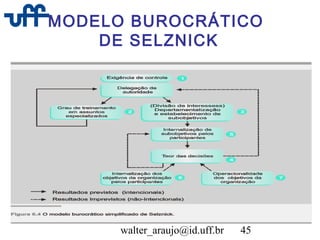 walter_araujo@id.uff.br 45
MODELO BUROCRÁTICO
DE SELZNICK
 