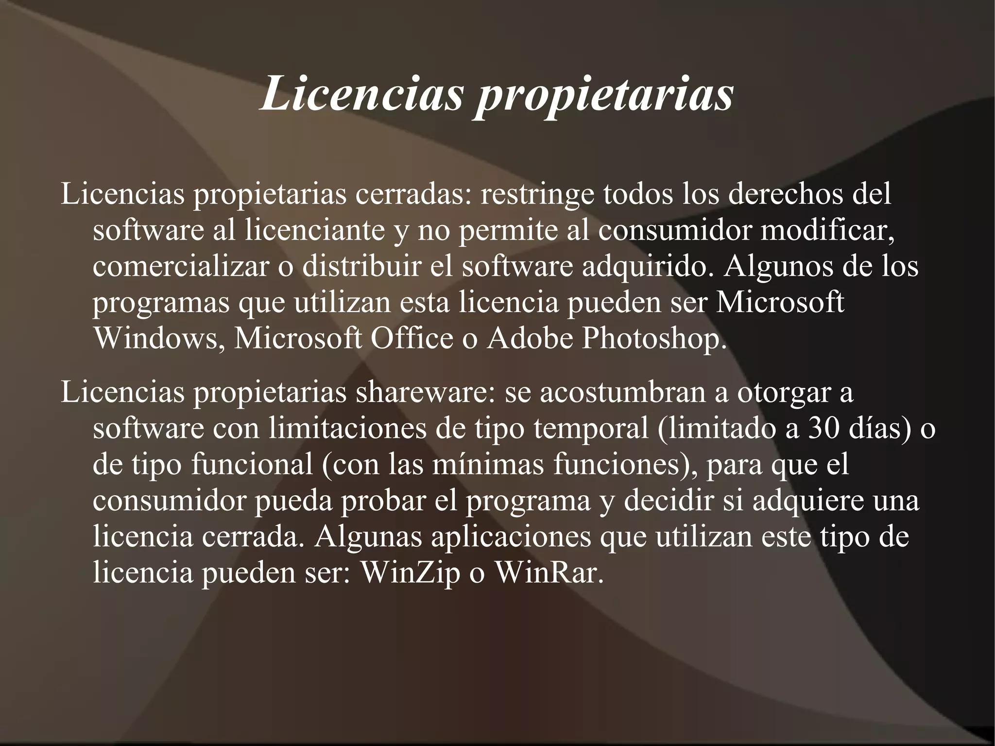 No discriminar ningún tipo de uso del programa. La licencia no debe impedir a nadie el uso del programa en una determinada actividad. Por ejemplo, no puede impedir el uso en una empresa, o no puede   impedir el uso en investigación genética. 