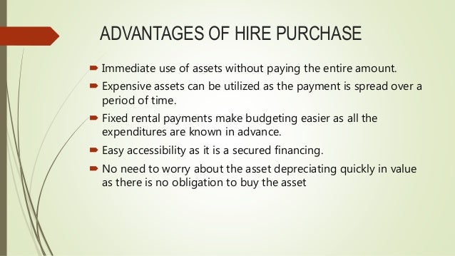 Essay on hire purchase system
