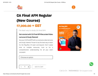 CA Final AFM Regular (New Course) - SFMGuru | PPT